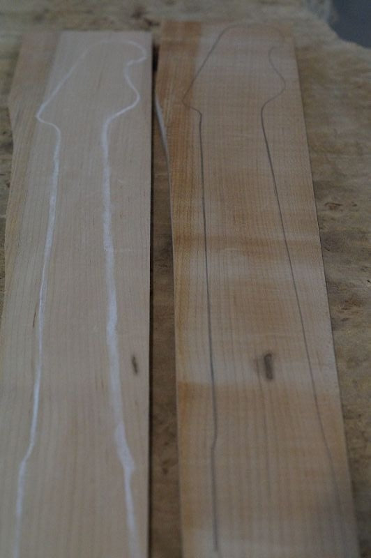 Halsrohling + Griffbrett Set Hard Maple 240723-1