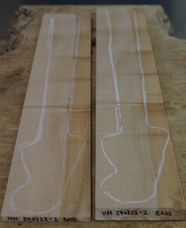 Halsrohling + Griffbrett Set Hard Maple 240723-2 Bass