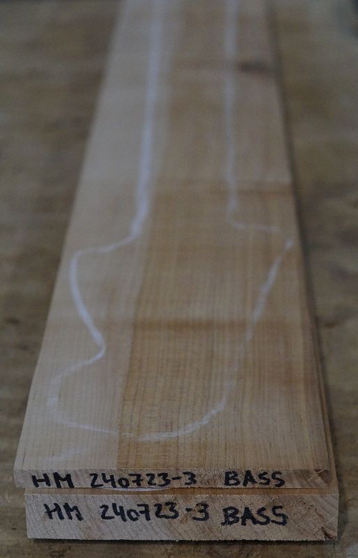 Halsrohling + Griffbrett Set Hard Maple 240723-3 Bass