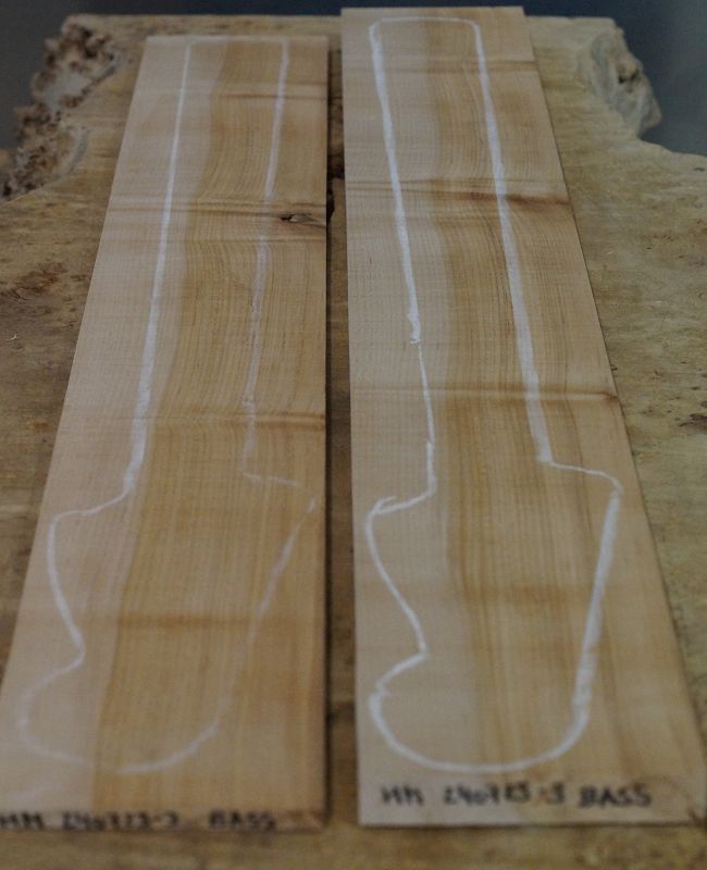 Halsrohling + Griffbrett Set Hard Maple 240723-3 Bass