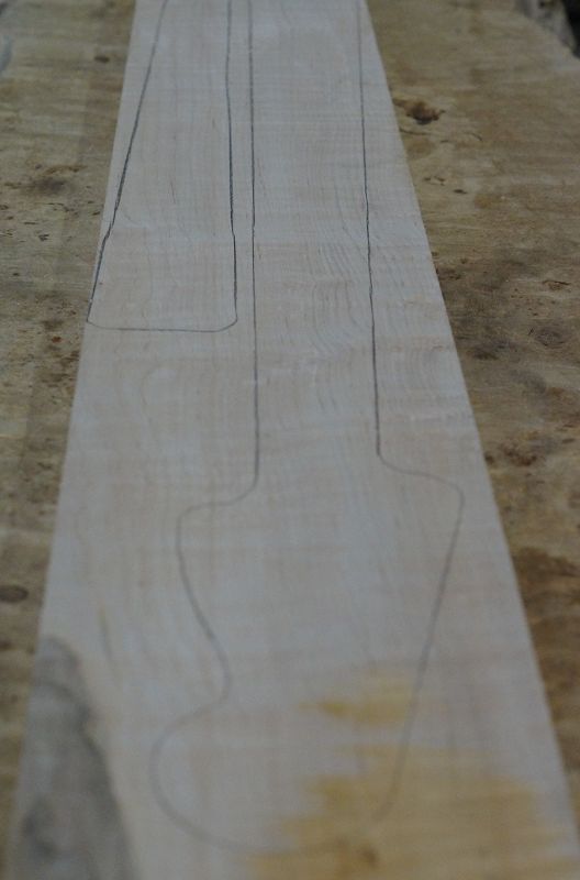 Halsrohling Soft Maple Riegel 170723-1 Bass/Git