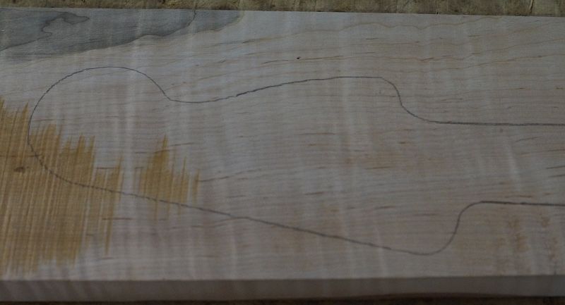Halsrohling Soft Maple Riegel 170723-1 Bass/Git
