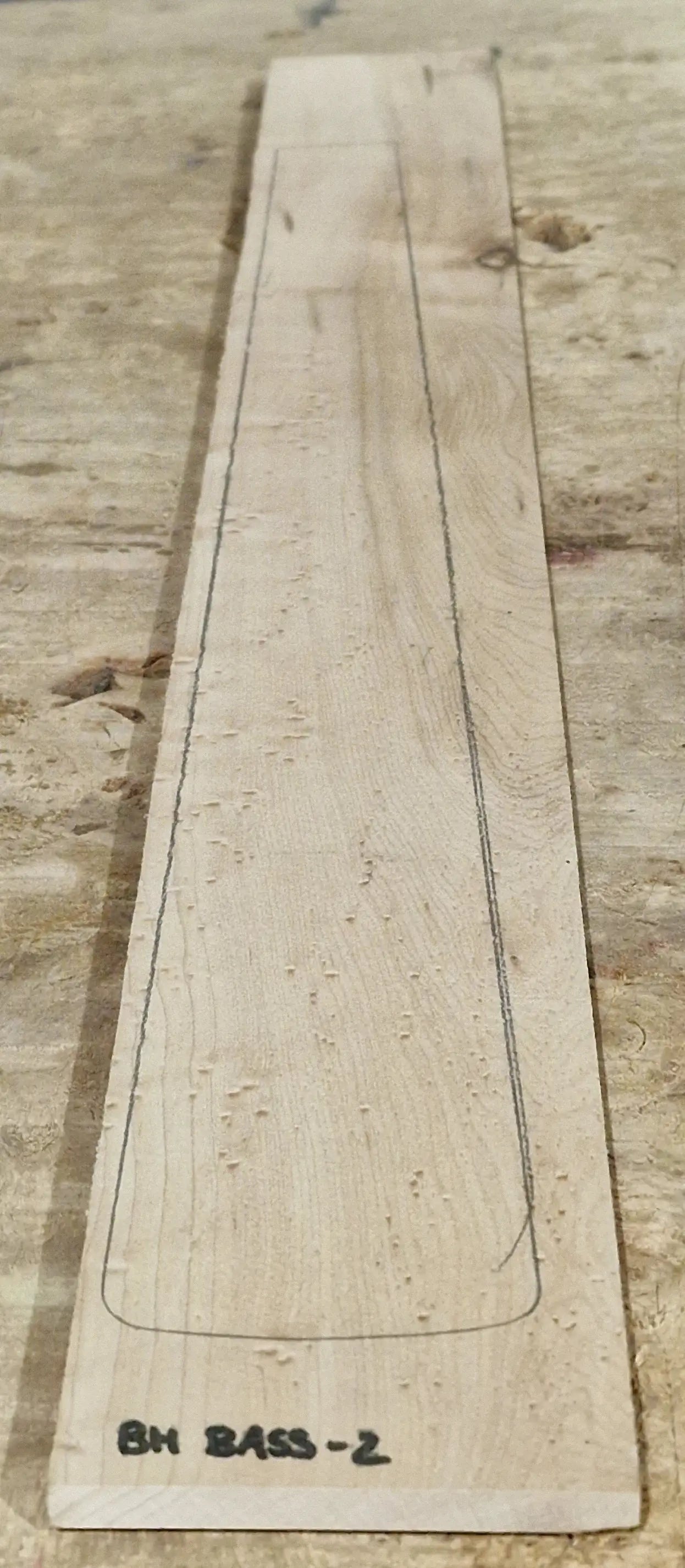 Griffbrett Birds Eye Maple Bass 2