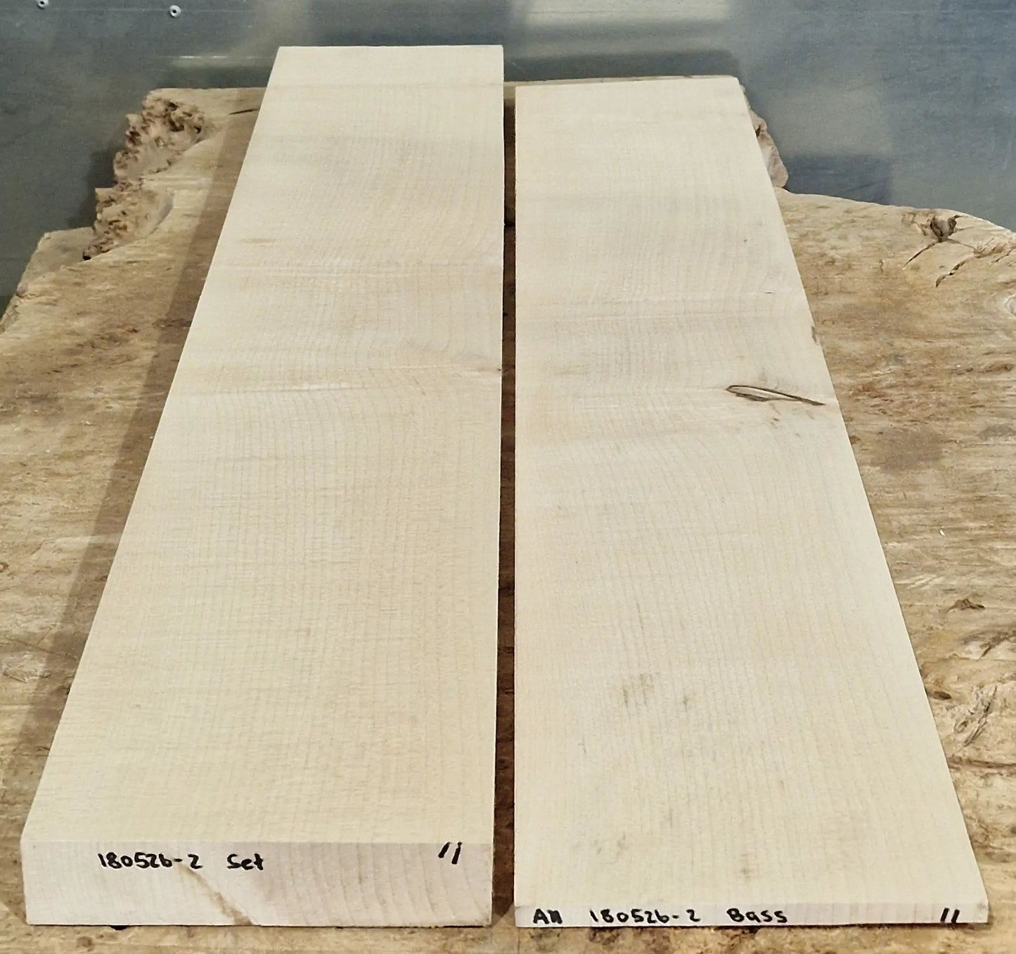 Halsrohling - Griffbrett Set Ahorn 180526-2 Bass